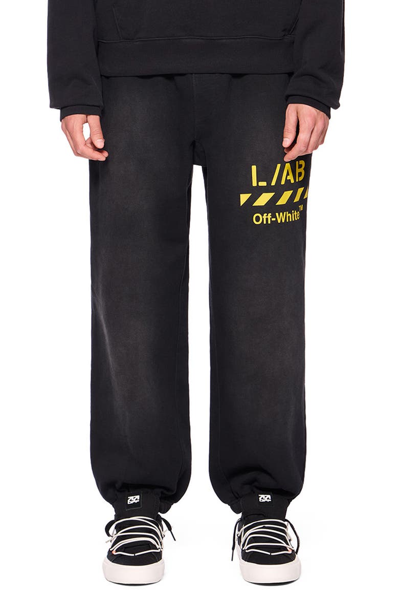 Diag Garment Cotton Washed Joggers, Main, color, BLACK