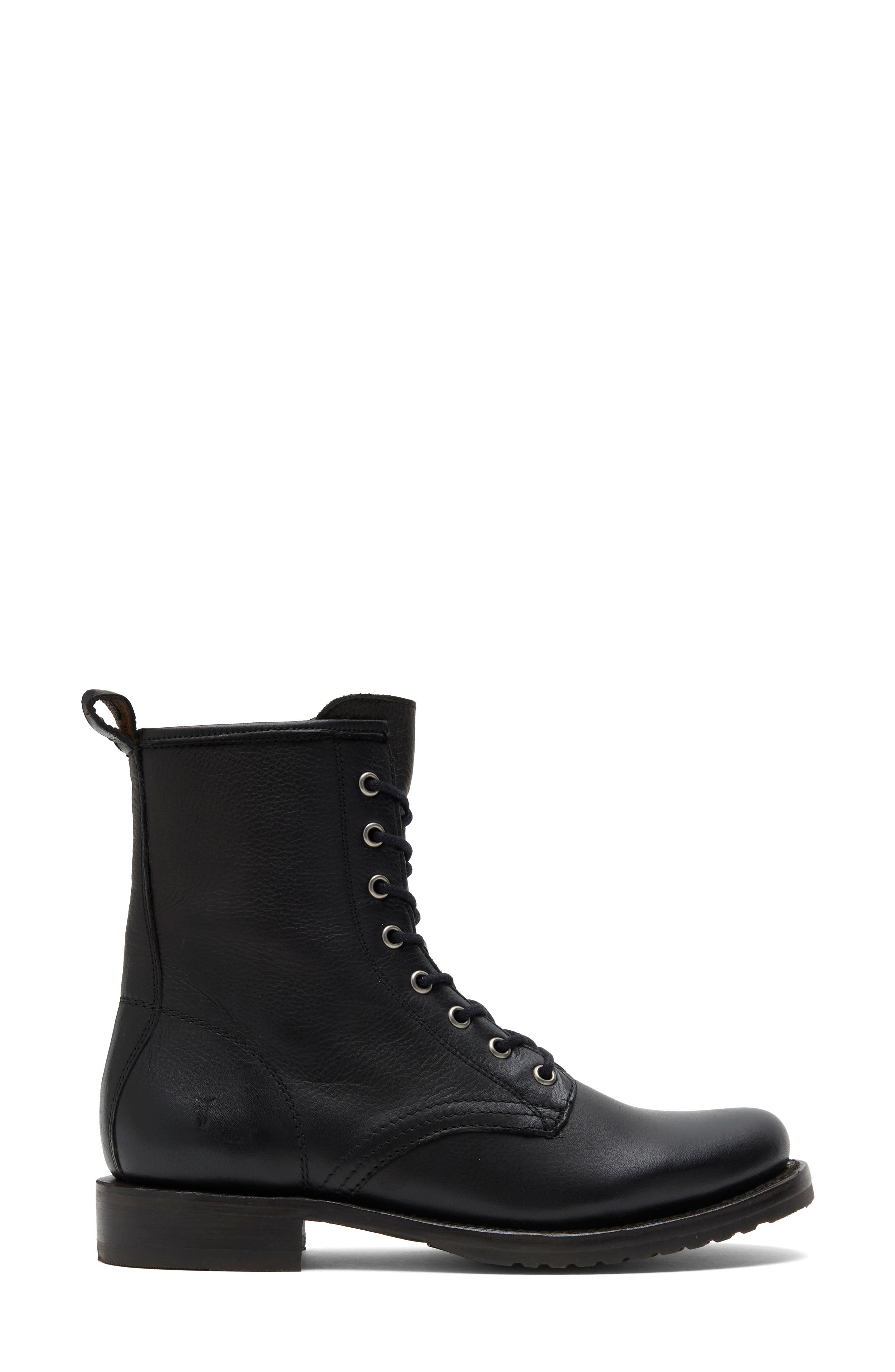Veronica Combat Boot, Alternate, color, BLACK