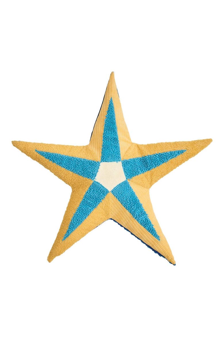 Plush Sea Star Pillow, Alternate, color, Blue