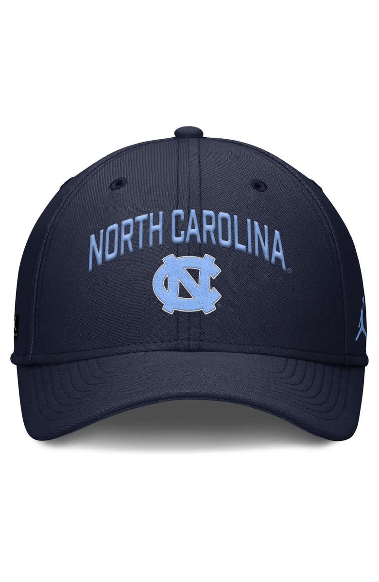 Jordan Brand Men's Jordan Brand Navy North Carolina Tar Heels 2025 On-Field Rise Performance Flex Hat, Alternate, color, 