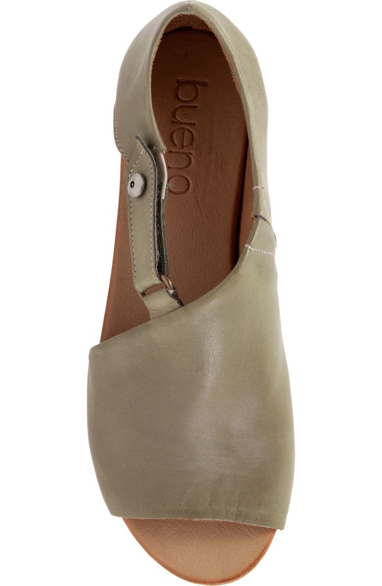 Bueno Kale Flat Sandal, Alternate, color, Sage Leather