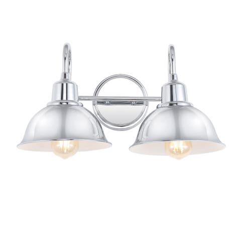 Frisco 2-Light Farmhouse Industrial Iron LED Vanity