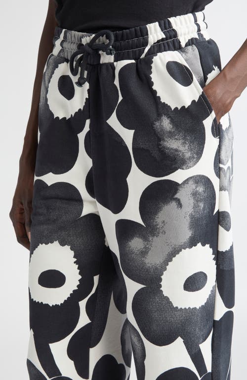 Marimekko Unikko Floral French Terry Sweatpants In Black