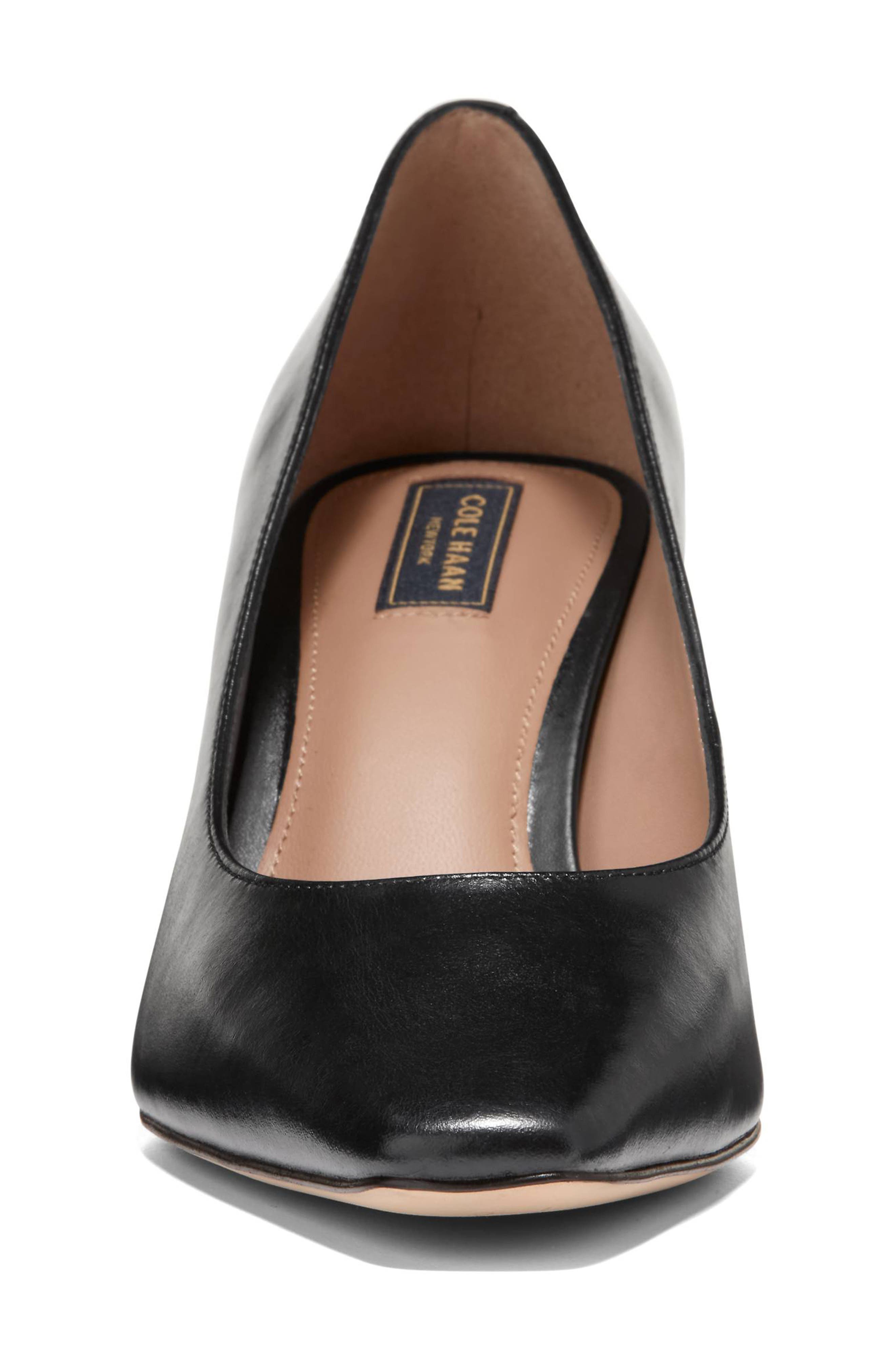 Blanche Block Heel Pump, Alternate, color, BLACK LEATHER