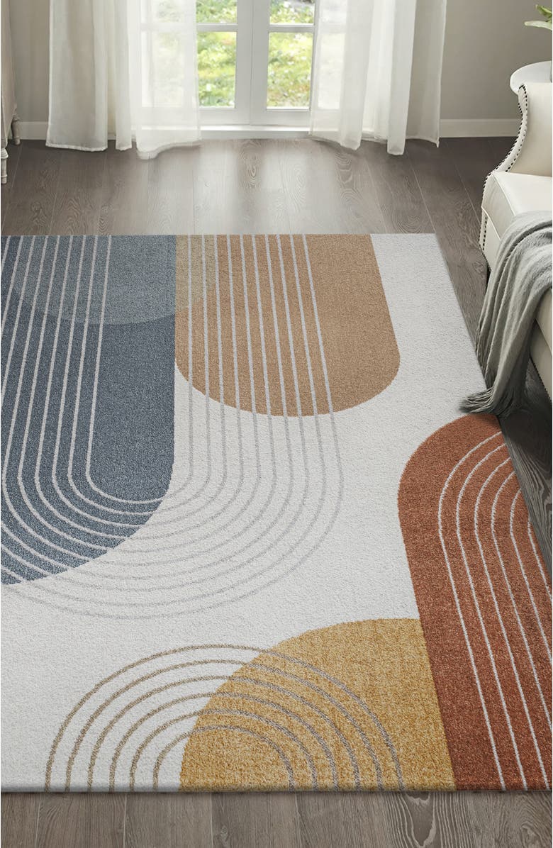 JONATHAN Y Arches Contemporary Minimalist Machine-Washable Area Rug, Alternate, color, Multi