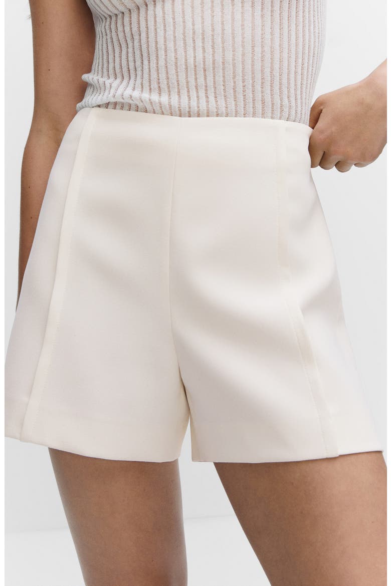 High Waist Shorts, Alternate, color, OFF WHITE