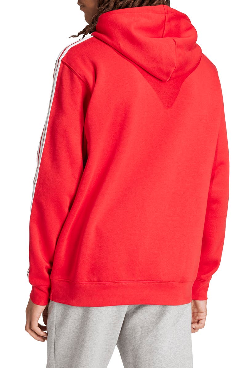 adidas Adicolor 3-Stripes Trefoil Logo Fleece Hoodie, Alternate, color, 