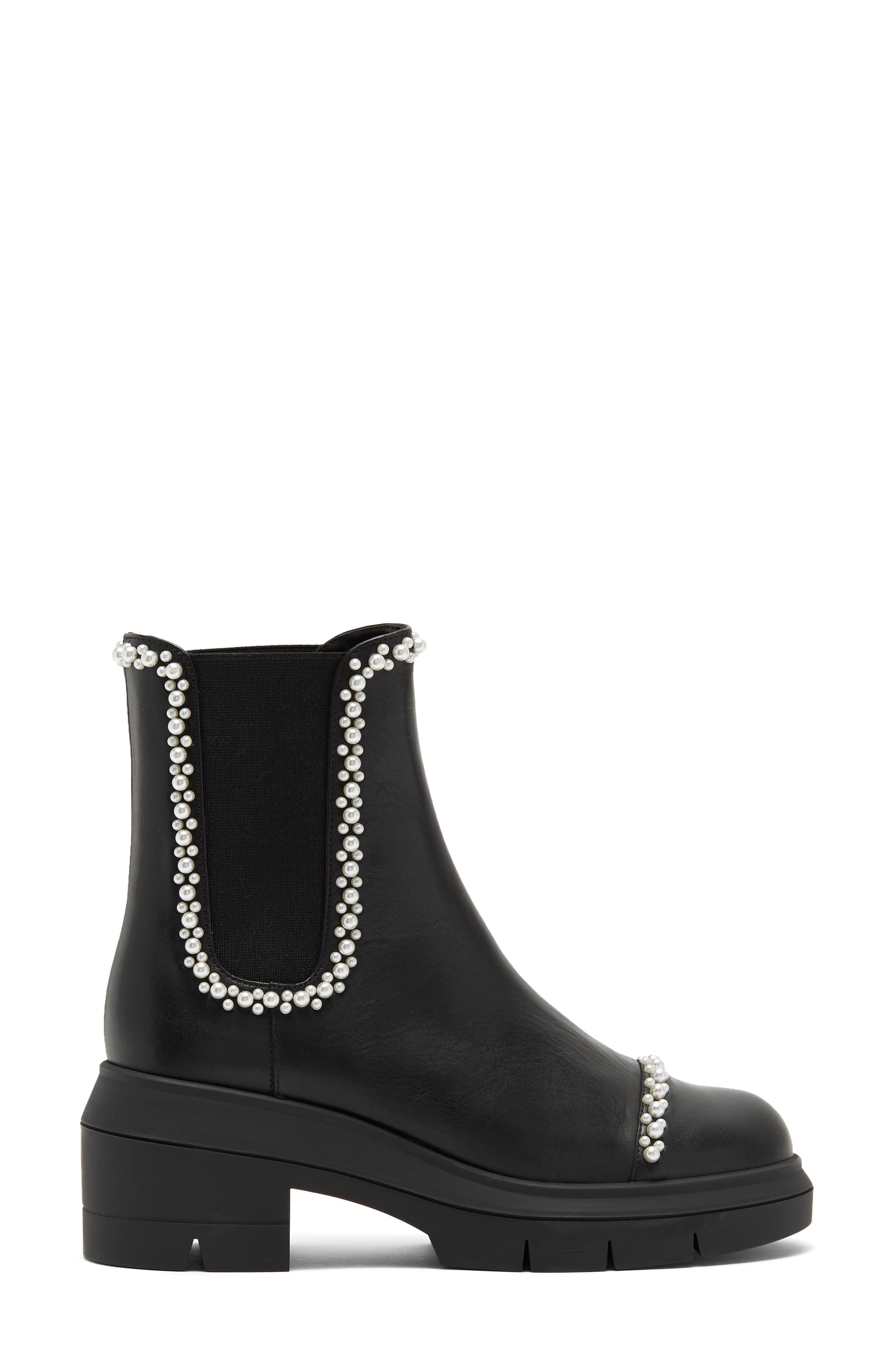 Norah Embellished Bootie, Alternate, color, BLACK
