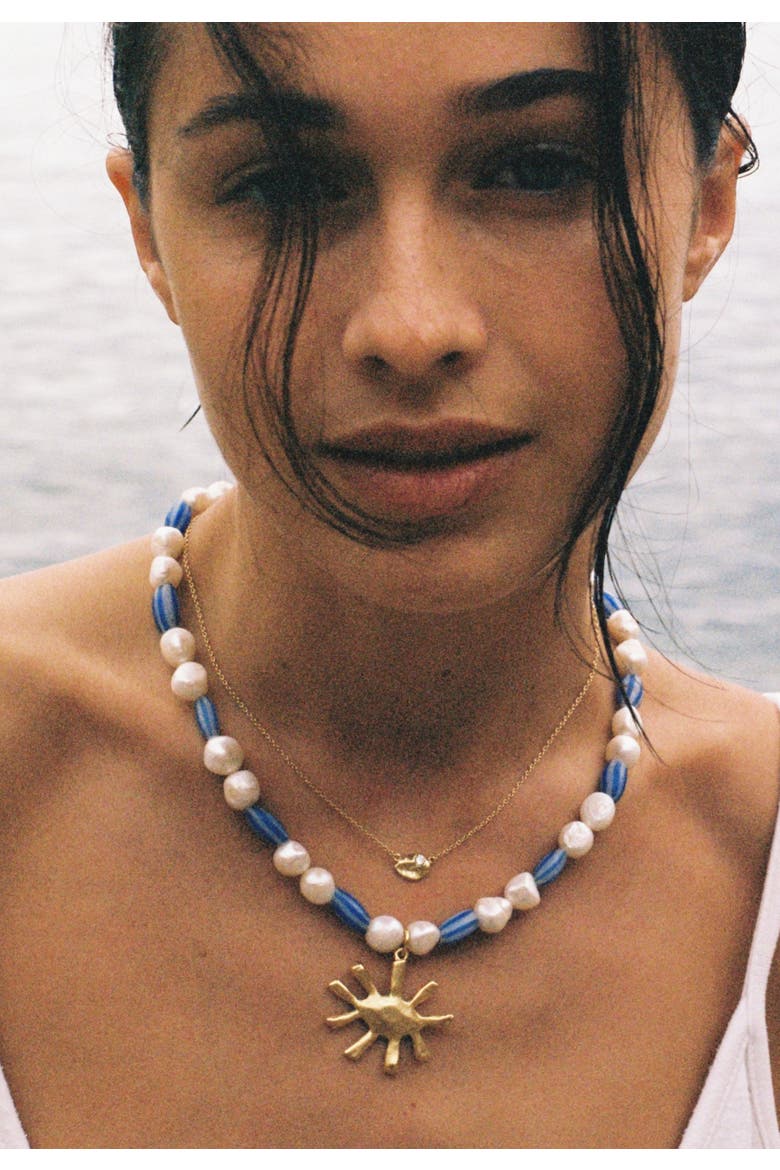 Blu Necklace, Alternate, color, Blue