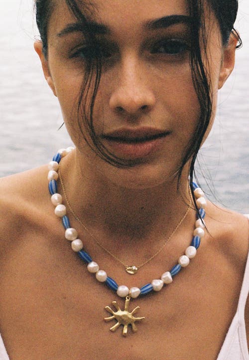 Sccollection Blu Necklace In Gold