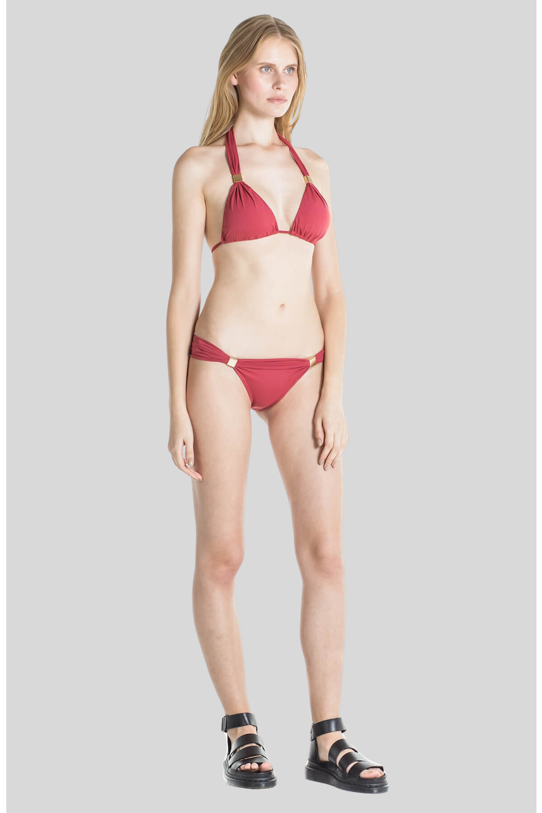 Nina Classic Brief Bikini Bottom, Alternate, color, Terracotta