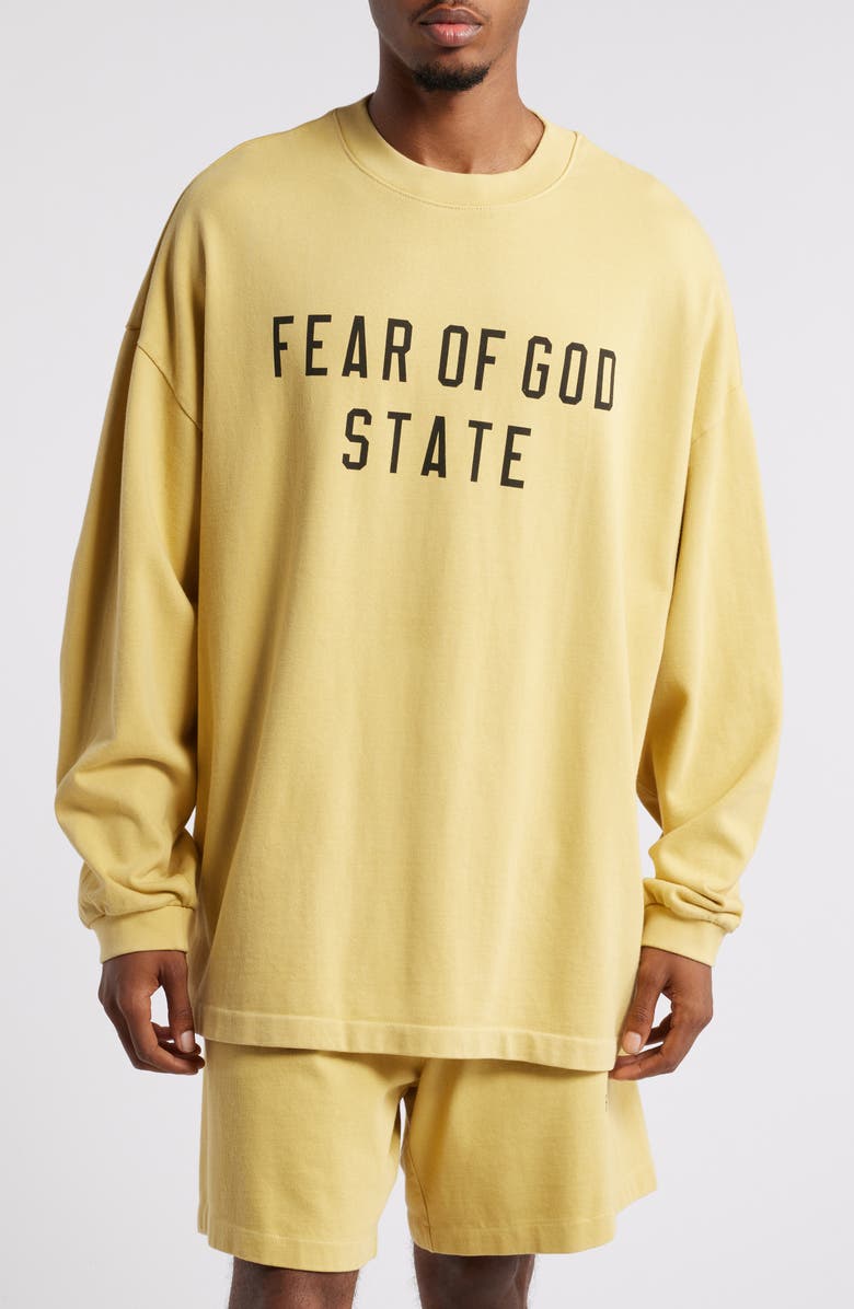 Fear of God Essentials Gender Inclusive State Logo Long Sleeve T-Shirt, Main, color, 