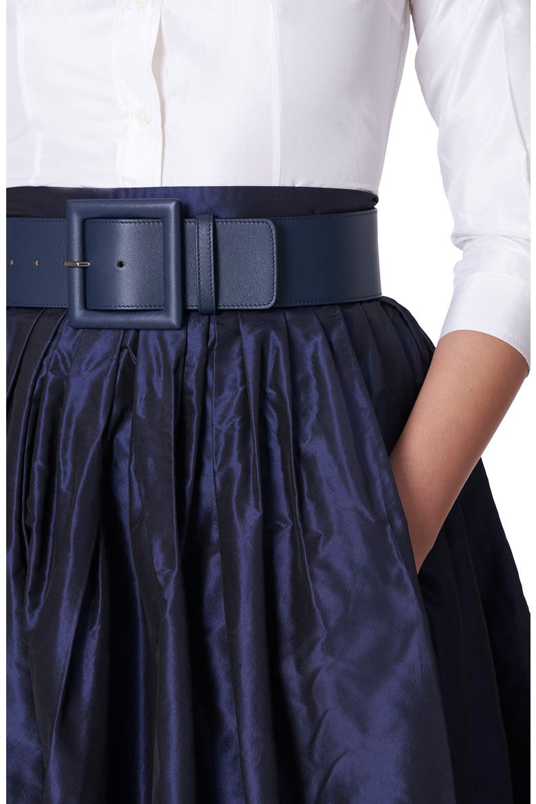 High Waist Silk Ball Skirt, Alternate, color, MIDNIGHT