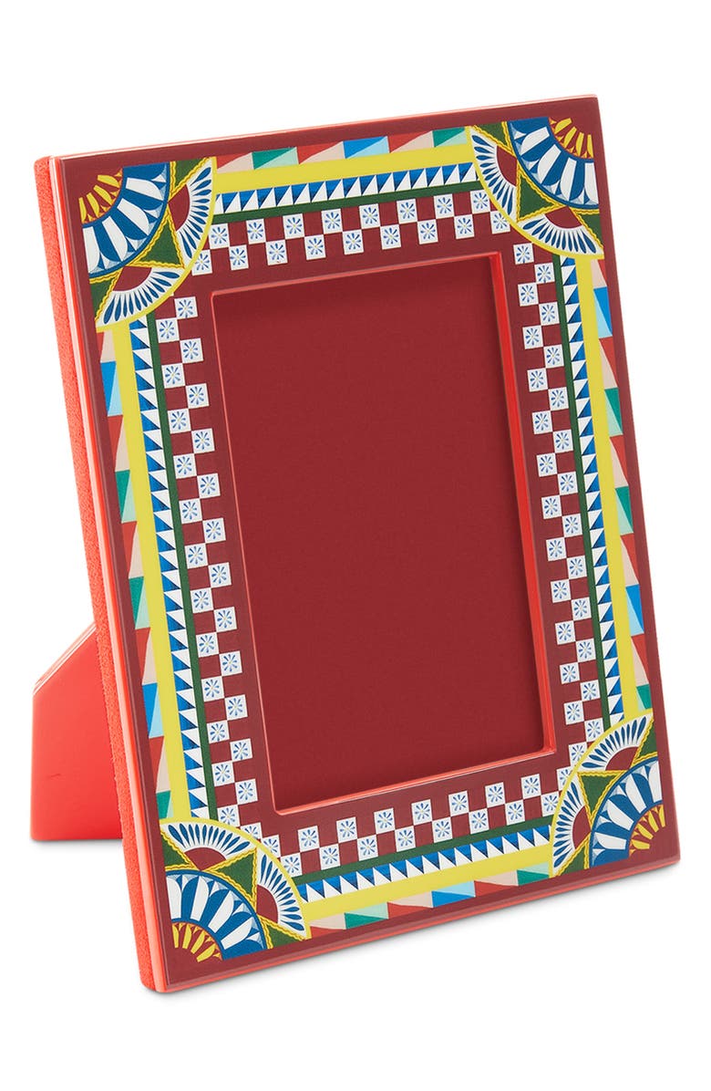Dolce&Gabbana Lacquered Wood 5 x 7-Inch Picture Frame, Main, color, Misce/ Carr