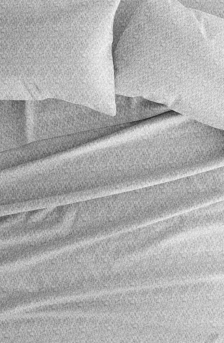 HOMESPUN HOME SPUN Premium Ultra Soft Chambray Style Pattern 4-Piece Bed Sheets Set, Alternate, color, Light Gray