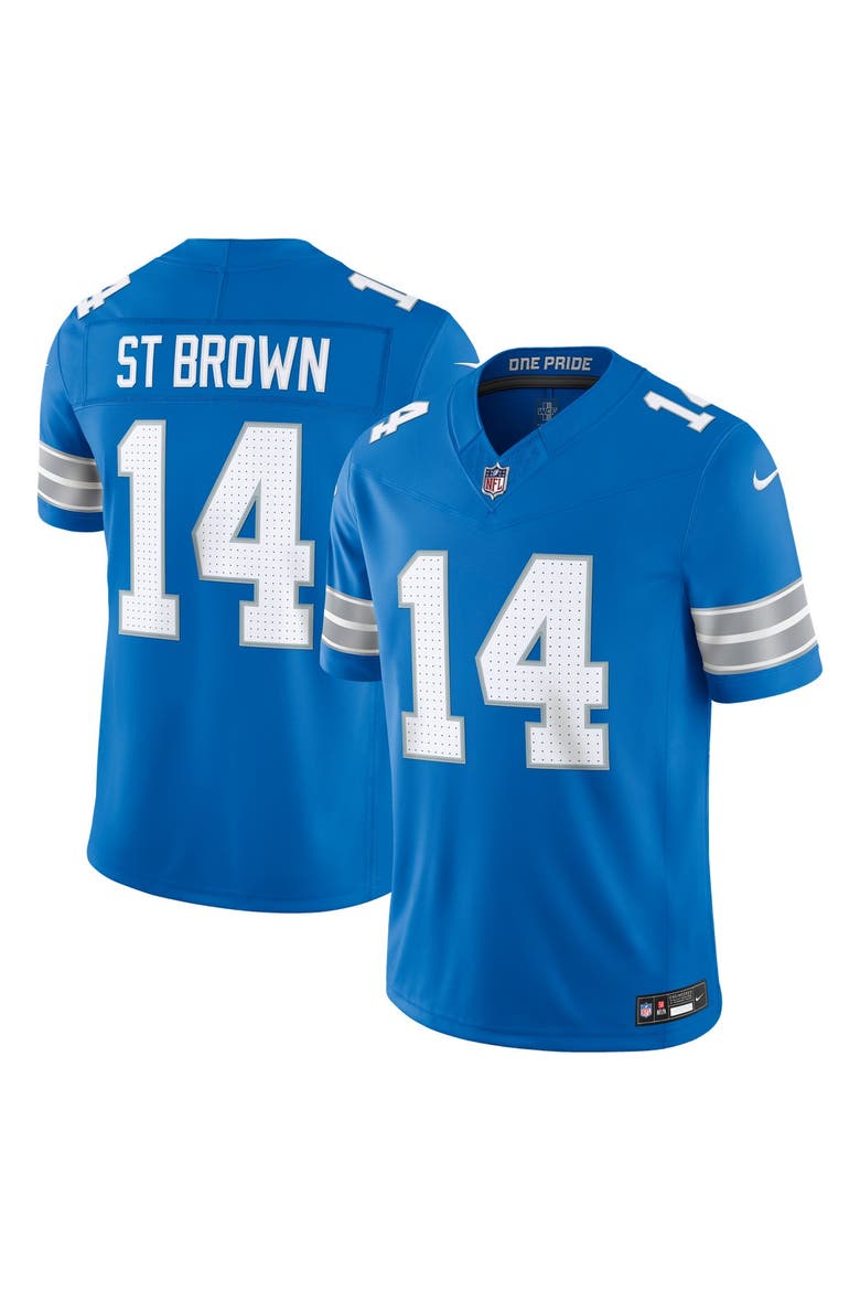 Men's Nike Amon-Ra St. Brown Blue Detroit Lions Team Vapor F.U.S.E. Stitched Limited Jersey, Main, color, Blue
