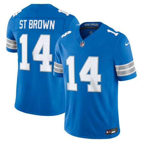 Men's Nike Amon-Ra St. Brown Blue Detroit Lions Team Vapor F.U.S.E. Stitched Limited Jersey