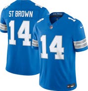 Nike Men's Nike Amon-Ra St. Brown Blue Detroit Lions Team Vapor F.U.S.E. Stitched Limited Jersey