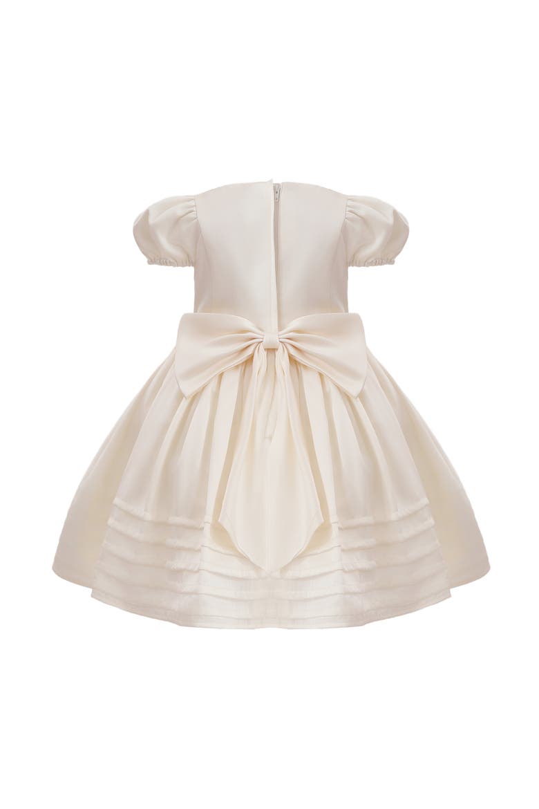 Embroidered Pleated Dress, Alternate, color, Ivory
