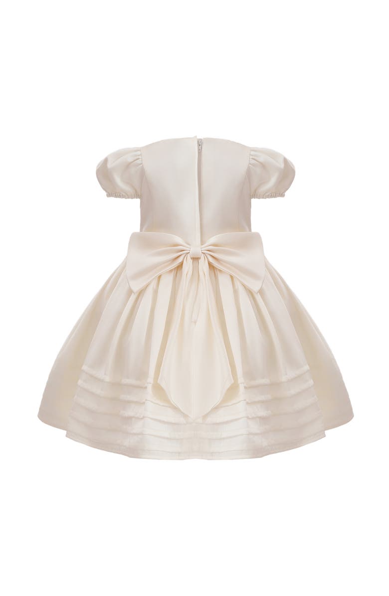 Tulleen Embroidered Pleated Dress, Alternate, color, Ivory