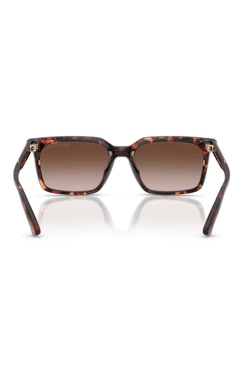 Honolulu 55mm Gradient Square Sunglasses, Alternate, color, DARK TORTOISE / SMOKE GRADIENT