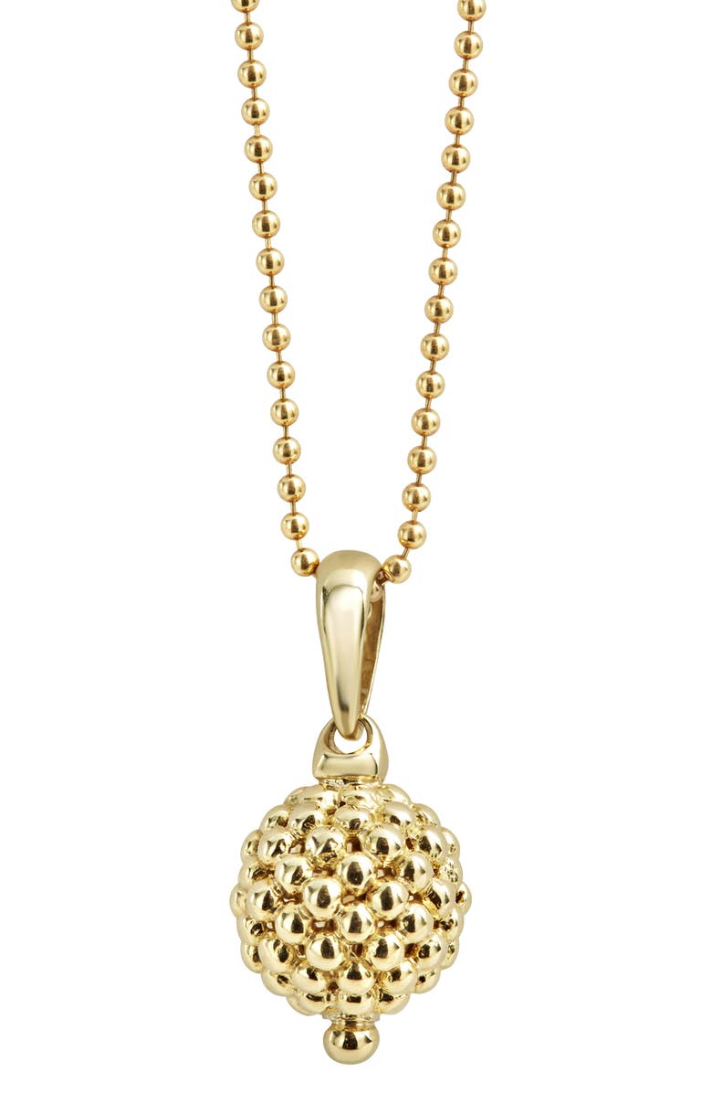 LAGOS Caviar Gold Ball Pendant Necklace, Alternate, color,