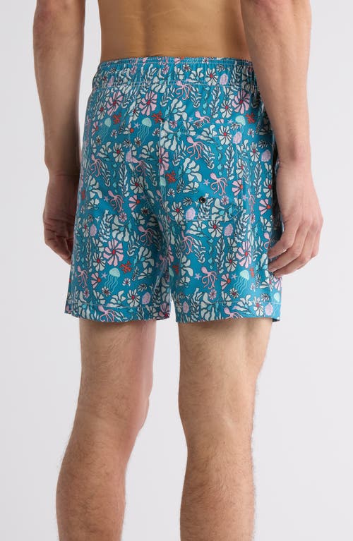 BEACH BROS BEACH BROS FLORAL OCTOPUS SWIM TRUNKS
