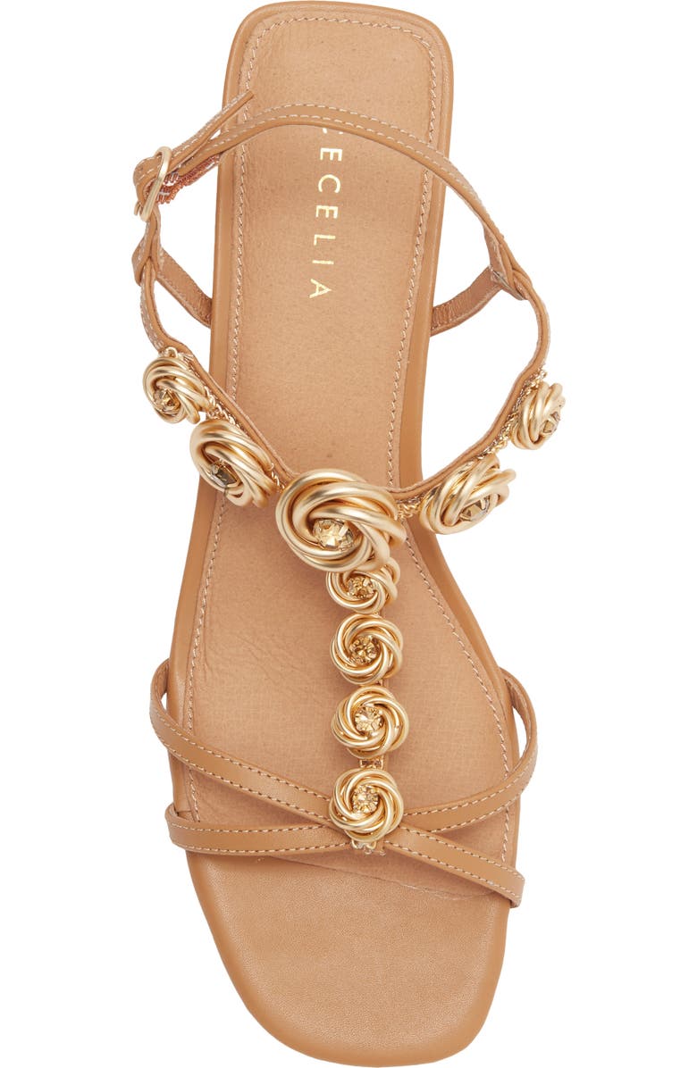 Cecelia New York Abbot T-Strap Sandal, Alternate, color, Tan