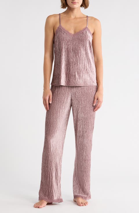 Crinkle Velour Pajamas
