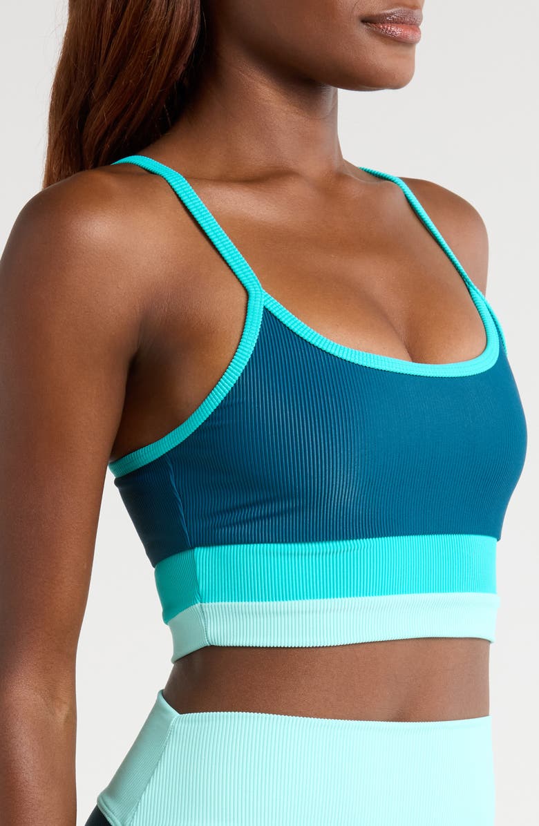 Beach Riot Eva Colorblock Bikini Top, Alternate, color, Seashore C