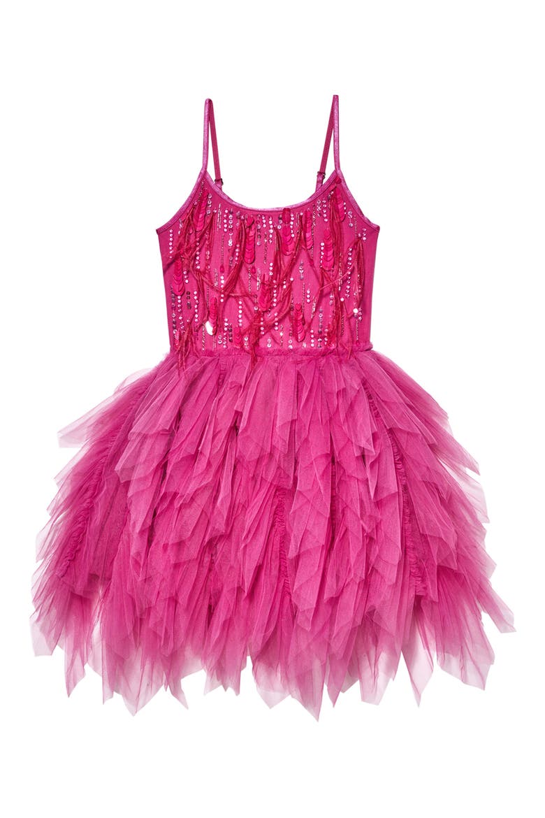 Kids' Cosmic Dance Tutu Party Dress, Main, color, FUSCHIA RED