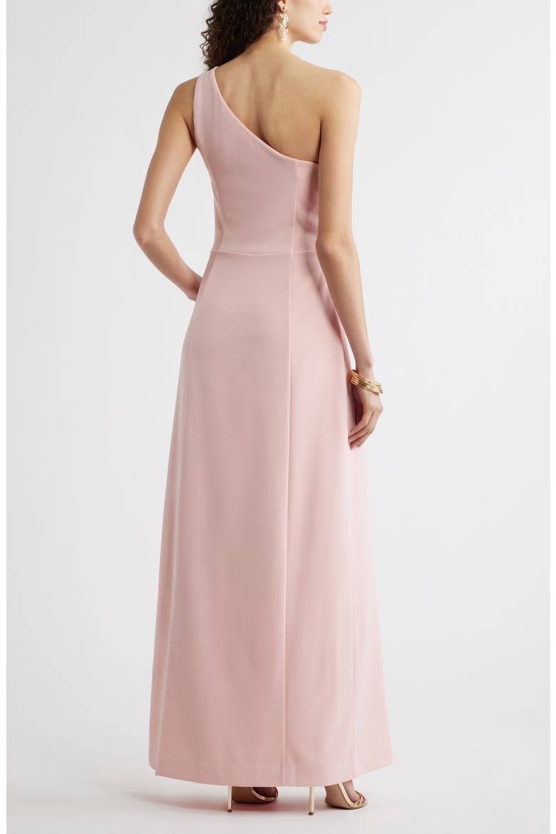 One-Shoulder Maxi Cocktail Dress, Alternate, color, PINK POWDER