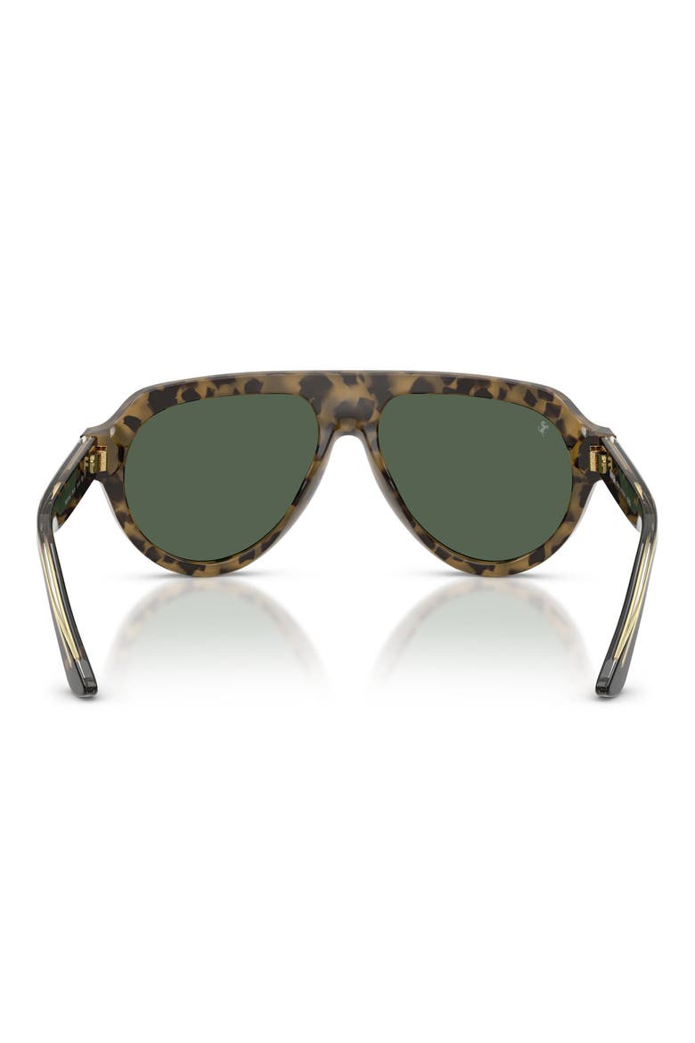 56mm Pilot Sunglasses, Alternate, color, BROWN TORTOISE / GREEN GOLD
