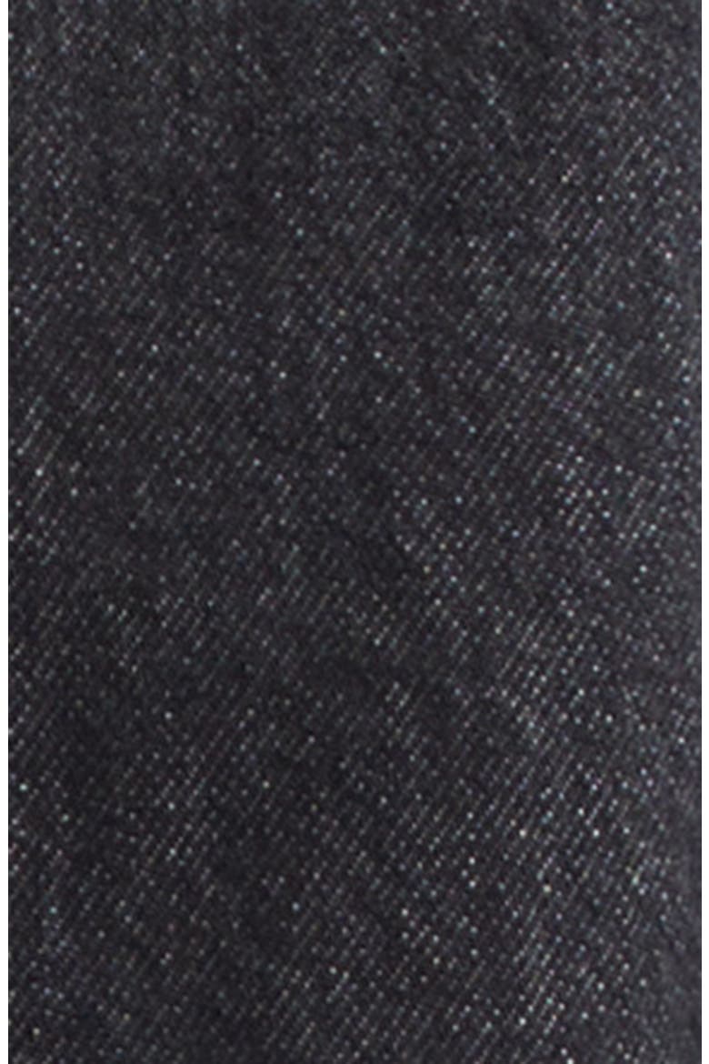 Studded Fitted Denim Dress, Alternate, color, BLACK