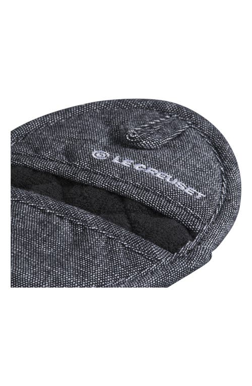 Le Creuset Set Of 2 Mini Oven Mitts In Noir