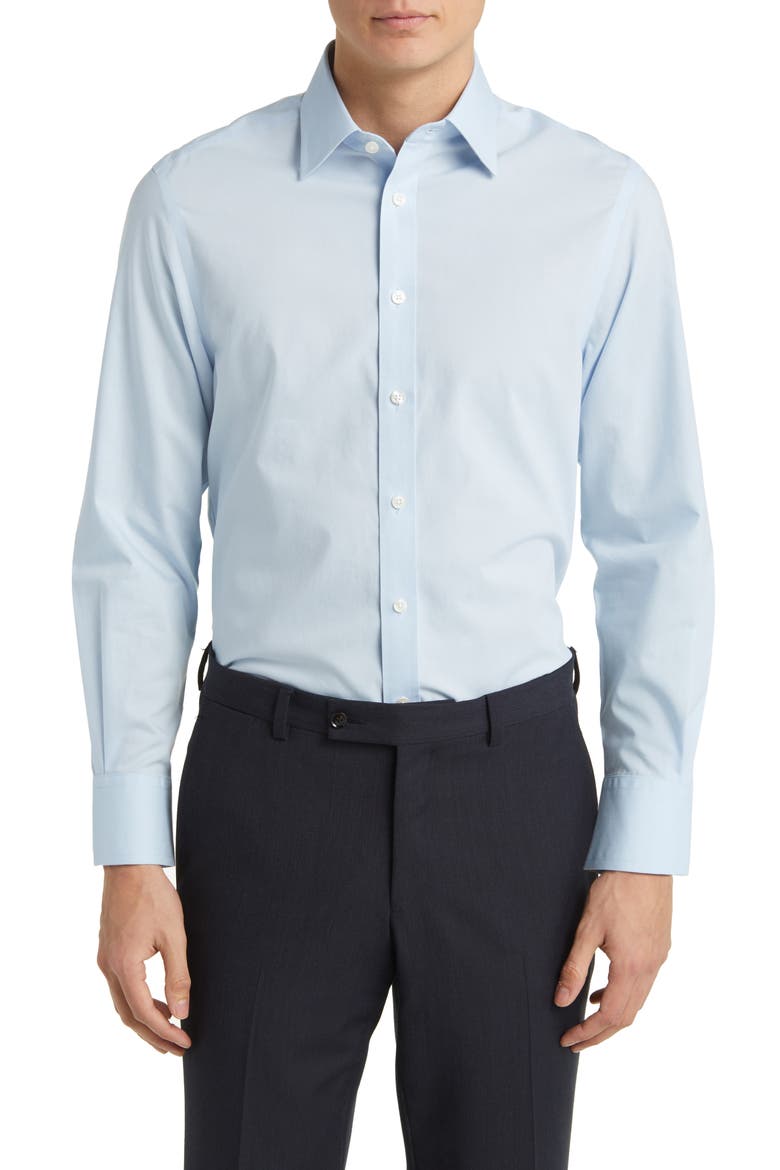 Non-Iron Poplin Shirt, Main, color, SKY BLUE