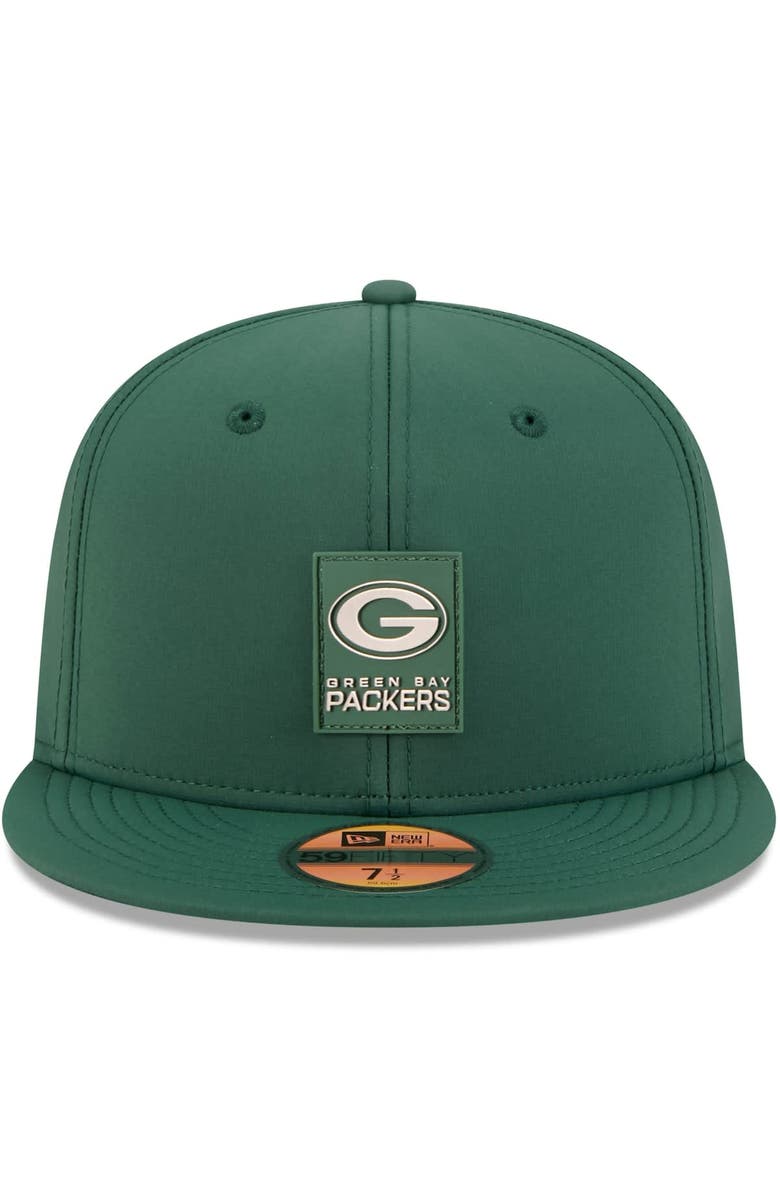 New Era Men's New Era Green Green Bay Packers 2025 Sideline 59FIFTY Fitted Hat, Alternate, color, Green