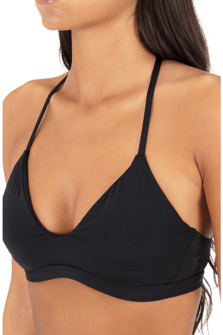 Racerback Bikini Top, Alternate, color, BLACK