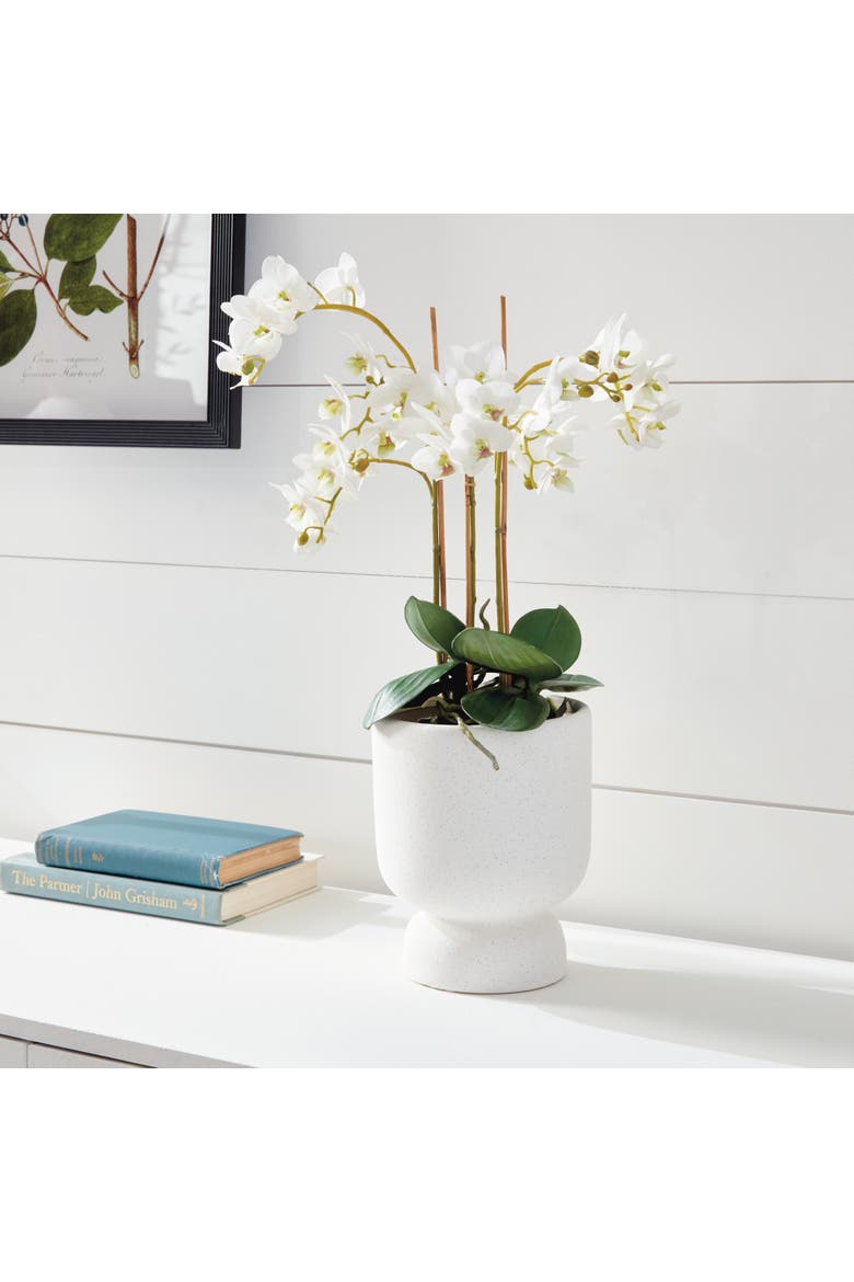 Phalaenopsis Orchid Faux (Fake) Drop-In 20", Alternate, color, White