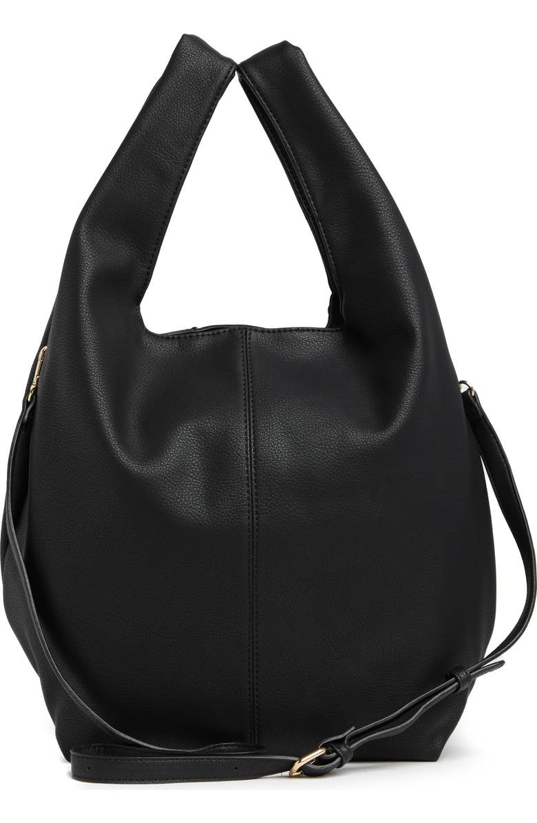 URBAN EXPRESSIONS HANDBAGS URBAN EXPRESSIONS Rocco Faux Suede & Faux Leather Paneled Hobo Bag, Alternate, color,