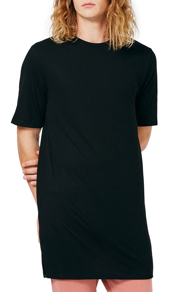 Topman Super Longline Crewneck T-Shirt, Main, color, 