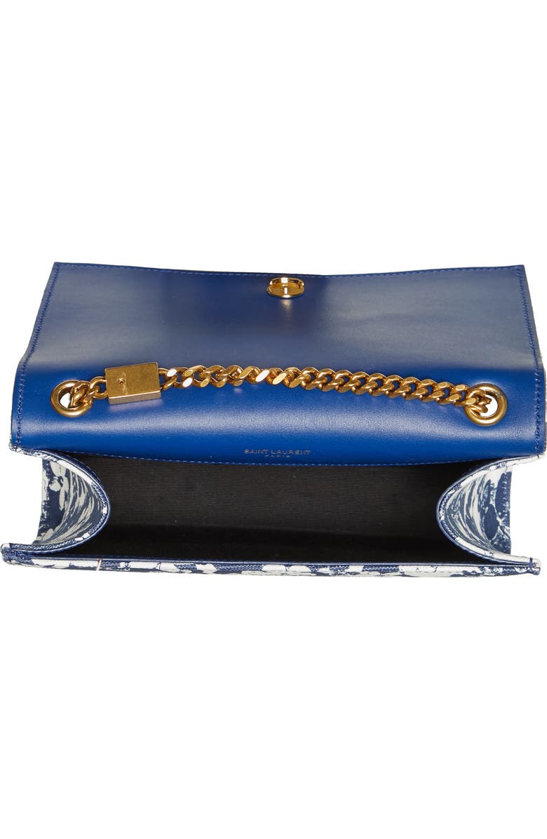 Saint Laurent Small Kate Tropical Floral Print Canvas Crossbody Bag, Alternate, color,