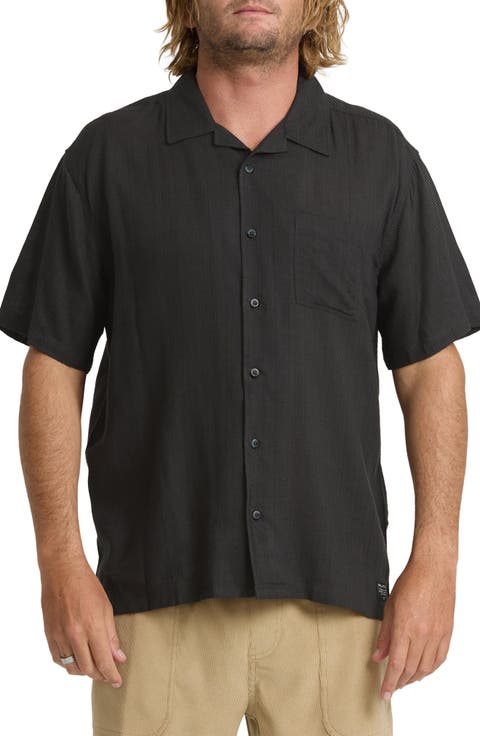 Victoria Vacay Linen Blend Camp Shirt