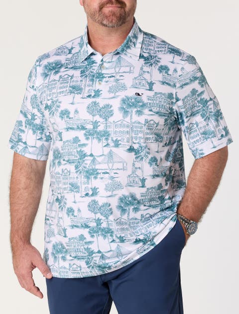 Big & Tall Printed Sankaty Performance Polo Shirt V2