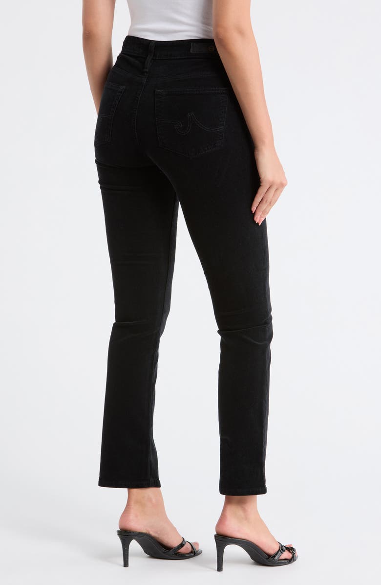 AG Mari High Waist Slim Ankle Straight Leg Corduroy Pants, Alternate, color, Sulfur Black