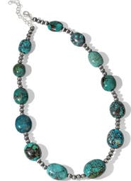 YS GEMS Turquoise Silver Plated Necklace