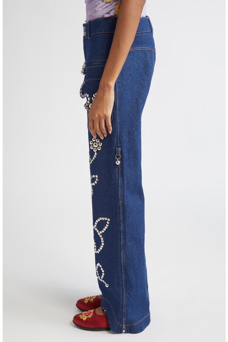 Moppy Charm Wide Leg Jeans, Alternate, color, BLUE