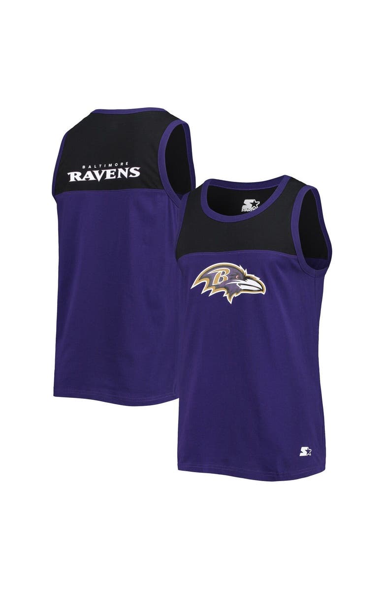 STARTER Men's Starter Purple/Black Baltimore Ravens Team Touchdown Fashion Tank Top, Main, color, 