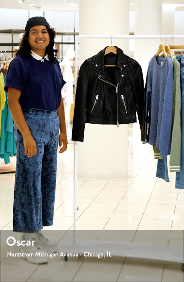 Caden Leather Biker Jacket, sales video thumbnail