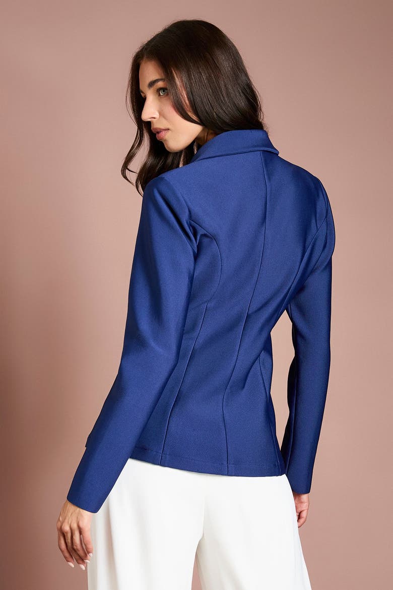 Double Breasted Bandage Blazer, Alternate, color, Navy